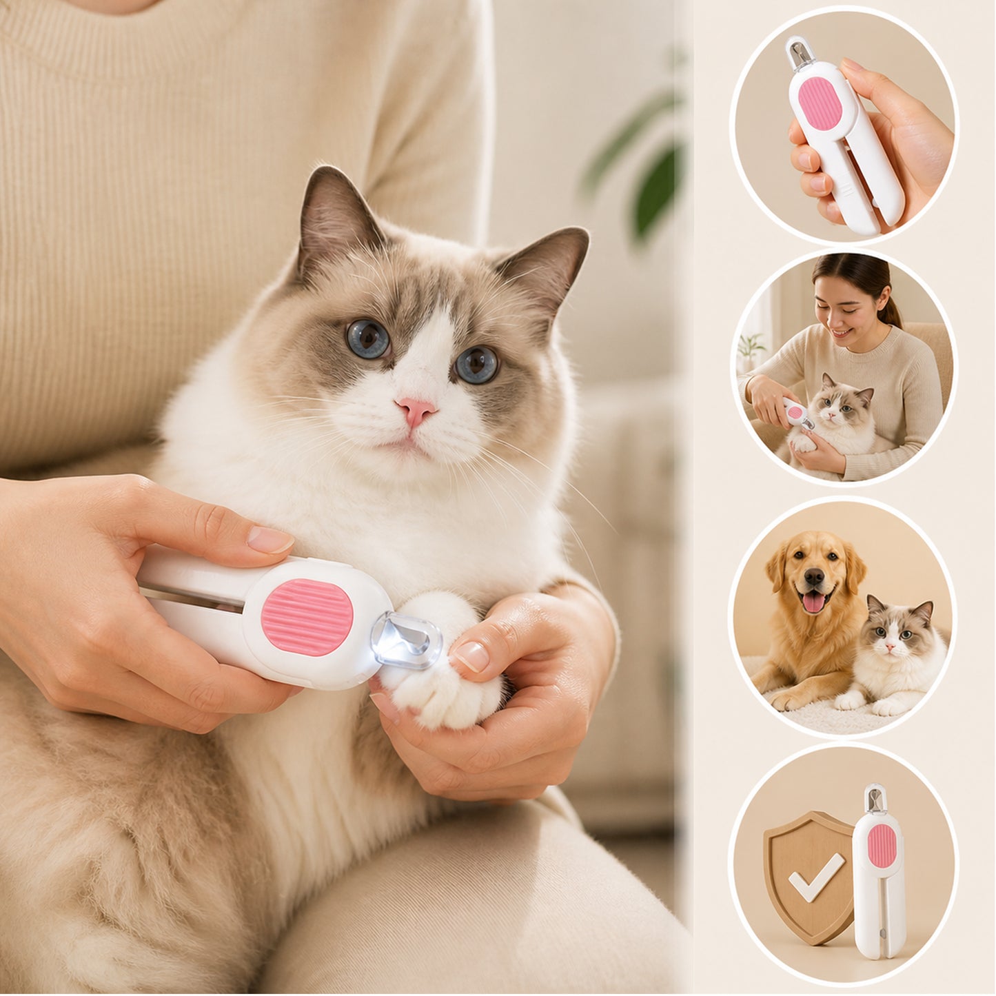 Pet LED Cat Nail Scissors