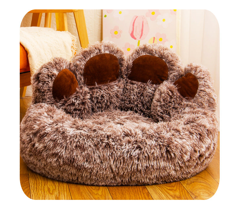 Cute Bear Paw Dog Bed