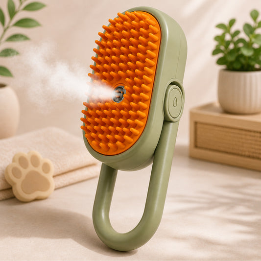 3-in-1 steam pet brush