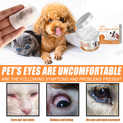 Yegbong Aloe Vera Pet Eye Wipes for Dogs and Cats