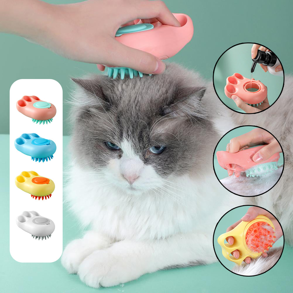 Durable Cartoon Shaped Paw Bath Brush for Cats and Dogs