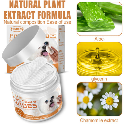 Yegbong Aloe Vera Pet Eye Wipes for Dogs and Cats