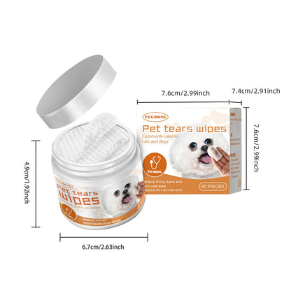 Yegbong Aloe Vera Pet Eye Wipes for Dogs and Cats