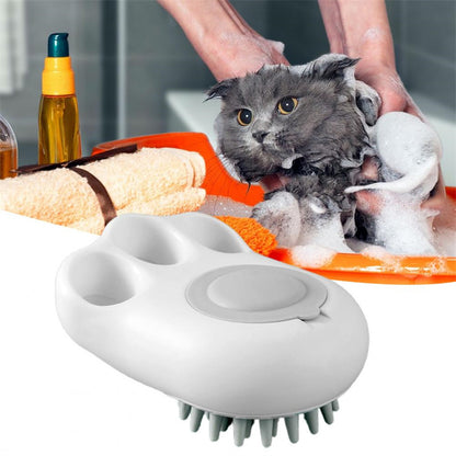 Durable Cartoon Shaped Paw Bath Brush for Cats and Dogs