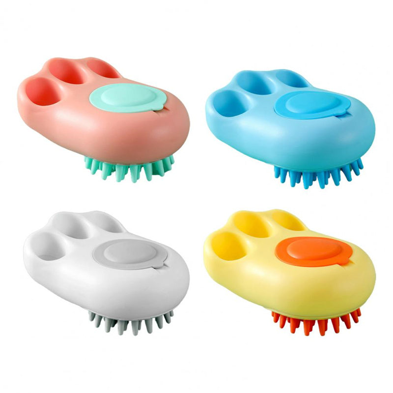 Durable Cartoon Shaped Paw Bath Brush for Cats and Dogs