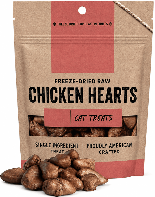 Freeze-Dried Raw Chicken Hearts Cat Treats – Single-Ingredient Treat