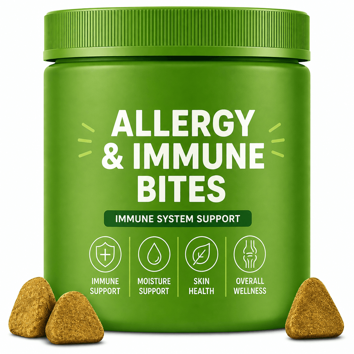 Hemp Allergy Chews For Dogs – Skin & Immune Support, Cheese Flavor