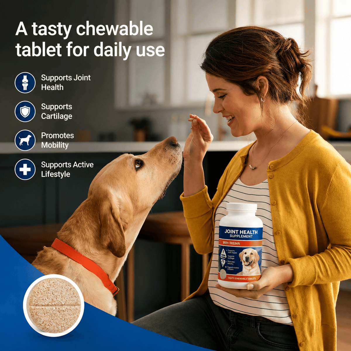 Joint Support Tablets For Dogs – Glucosamine, Chondroitin, MSM & Hyaluronic Acid