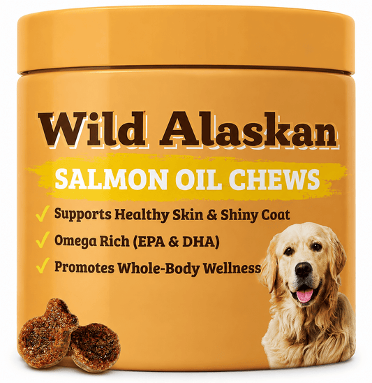 Salmon Oil Chews For Dogs – Omega-3 With EPA & DHA, Skin, Coat & Joint Support