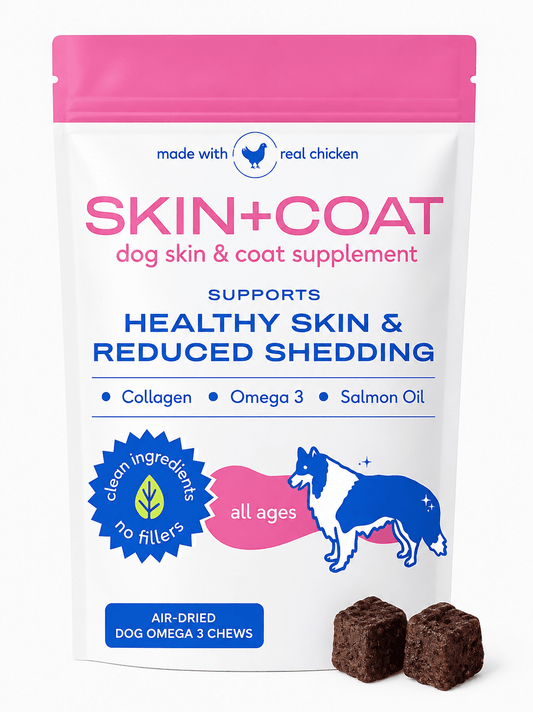 Skin & Coat Chews For Dogs – Omega-3, Collagen, Biotin & Probiotics