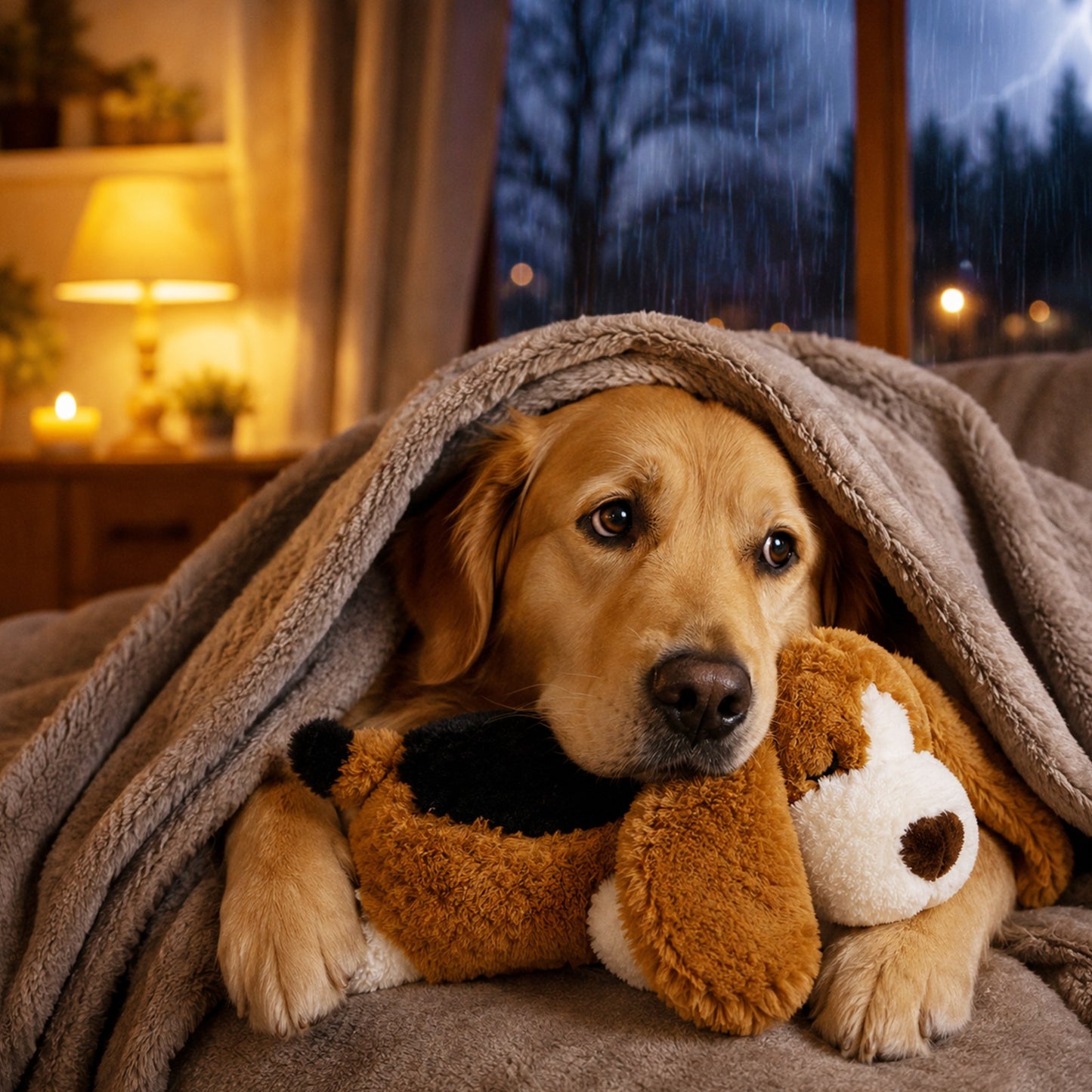 Heartbeat Plush Dog Toy for Anxiety Relief – Calming Sleep Companion for Dogs & Cats