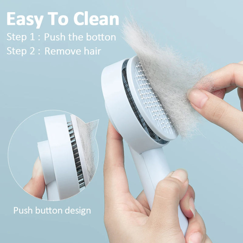 Self Cleaning Pet Needle Comb for Dogs Cats