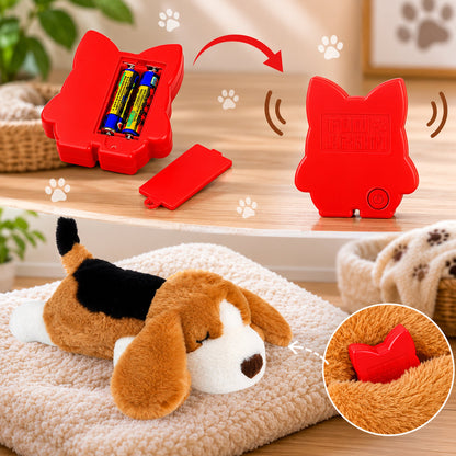 Heartbeat Plush Dog Toy for Anxiety Relief – Calming Sleep Companion for Dogs & Cats