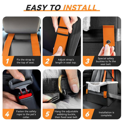 Portable Dog Car Booster Seat For Small Dogs