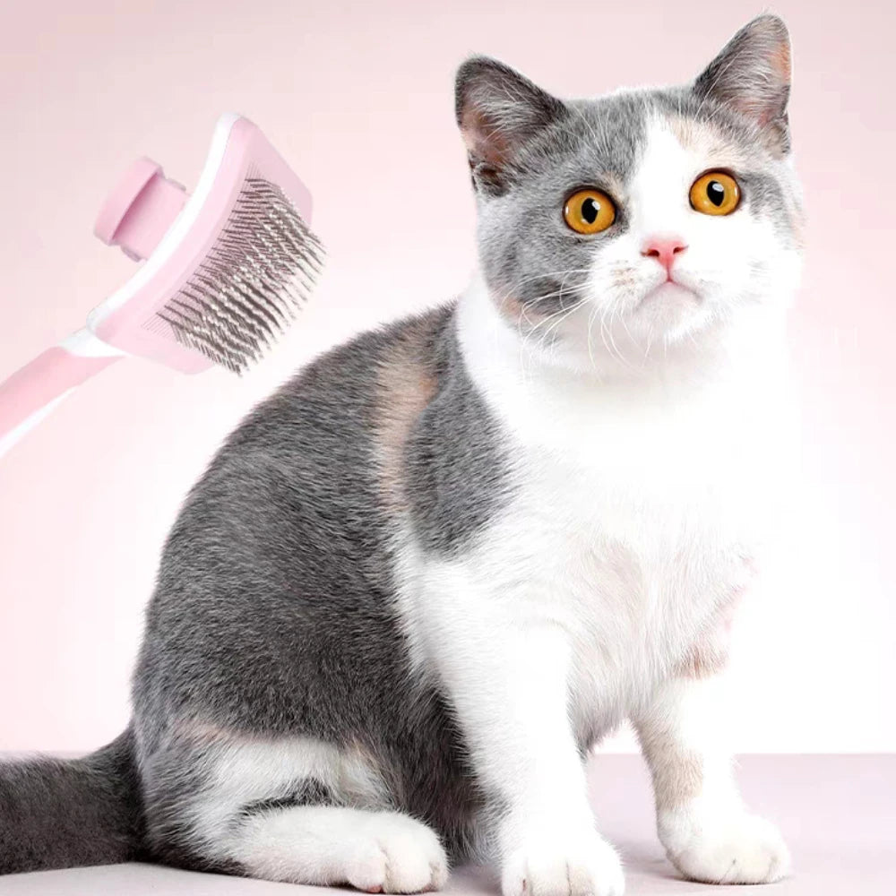 Self Cleaning Slicker Brush for Dogs and Cats