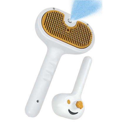 Water & Steam Grooming Brush for Cats and Dogs – Self-Cleaning Slicker Brush with Spray